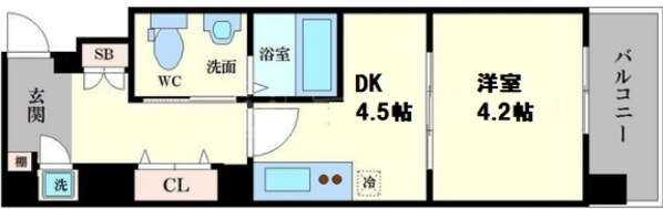 レジュールアッシュ京橋クロスⅡの物件間取画像